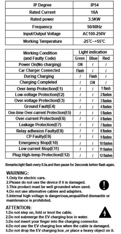 2-EVMOTIONS Delta EVSE Type1 (max. 16A) Chargeur portable pour voiture électrique