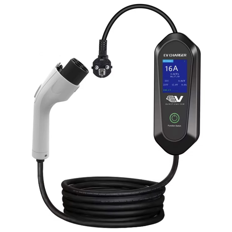 1-EVMOTIONS Delta EVSE Type2 (max. 16A) Chargeur portable pour voiture électrique