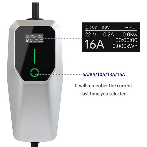 2-EVMOTIONS Zeta EVSE Type2 (max. 16A) Chargeur portable pour voiture électrique