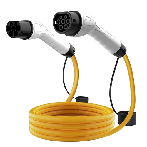 1-EVMOTIONS Delta Type2 -> Type2 8m (3x16A) Câble de recharge véhicule électrique