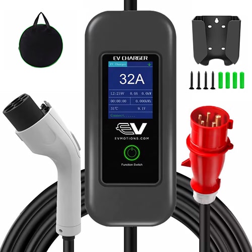2-EVMOTIONS Delta EVSE Type2 (3x16A) Chargeur portable pour voiture électrique